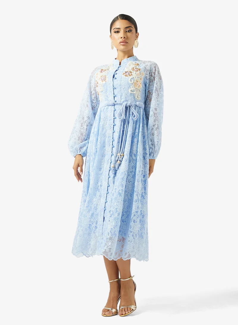 خزانة Embroidered Lace Dress